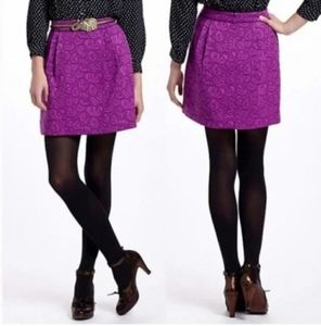 Anthropologie HD in Paris Prunus Brocade Plum Color Skirt